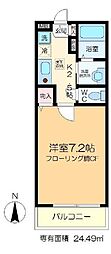リベルテ・スミダ 1Kの間取図画像
