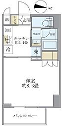 レクシード両国駅前 1Kの間取図画像