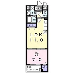 日暮里舎人ライナー 舎人駅 徒歩5分の賃貸マンション 5階1LDKの間取り