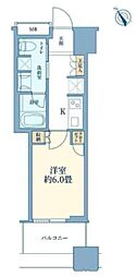 シティタワー池袋 1Kの間取図画像