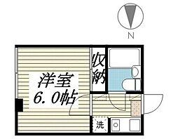 Wildcat立川 3階1Kの間取り