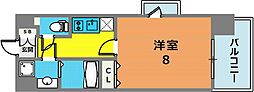 アプリーレ神戸元町 11階1Kの間取り