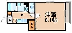 ヴィラともえ 1Kの間取図画像