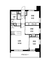 アーバンパーク立石 12階3LDKの間取り