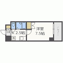 アクアサイドGEN 1Kの間取図画像