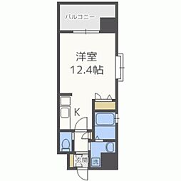 エトゥール山王公園 ワンルームの間取図画像