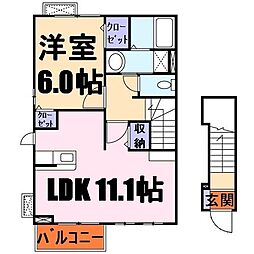 スパジオ壱番館 1LDKの間取図画像