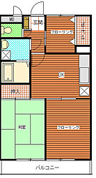 パークヒル神大寺 3DKの間取図画像