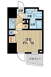 ライブコート草加 1Kの間取図画像
