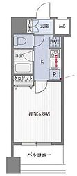 ドゥーエ新川 1Kの間取図画像