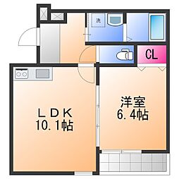 CASA・COMFORT 1LDKの間取図画像