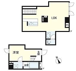 ゼクシア吉祥寺 地下1階1LDKの間取り