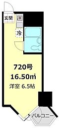 東京ベイビュウ ワンルームの間取図画像