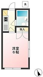 和泉パレス 2階1Kの間取り
