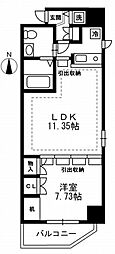 RESIDIA上野御徒町 1LDKの間取図画像