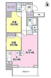 スタイリオ品川中延 5階2LDKの間取り