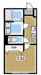 レガリア 1階1Kの間取り