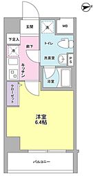 メインステージ白金高輪駅前 2階1Kの間取り