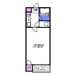 プレアール柳之町 1Kの間取図画像
