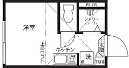 LUXST 2階ワンルームの間取り