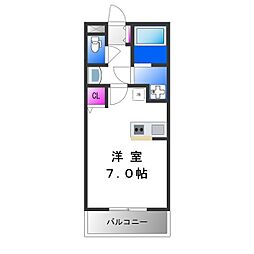 WESTLANDK ワンルームの間取図画像