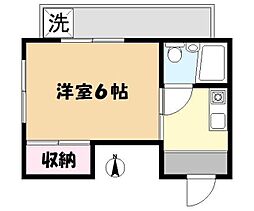 ソニアハウス渡辺 1Kの間取図画像