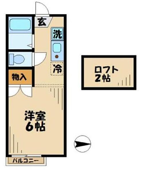 神奈川県座間市東原２丁目(賃貸アパート1R・2階・19.87㎡)の写真 その2