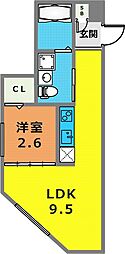 フラワーガーデン神戸 1LDKの間取図画像