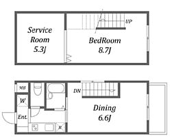 ユーコート上用賀 1階1SDKの間取り