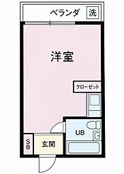 ヒカリハイツ ワンルームの間取図画像
