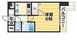 JR東海道・山陽本線 元町駅 徒歩6分の賃貸マンション 4階1Kの間取り