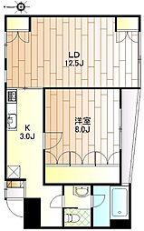 バスクコート 1LDKの間取図画像