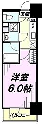 グランド・ガーラ立川 1Kの間取図画像