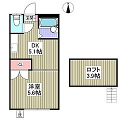 大宮第22 1階1Kの間取り