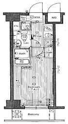 ガラ・グランディ大手町 13階1Kの間取り