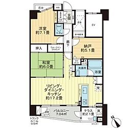 サンアリーナ中葛西 2SLDKの間取図画像