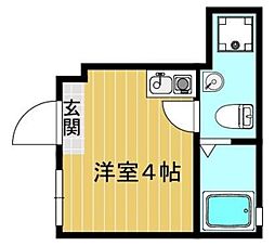 アヴニール上北沢 ワンルームの間取図画像