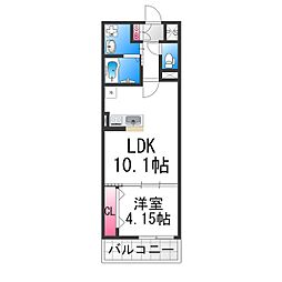 FREEDOM residence 堺大小路 10階1LDKの間取り