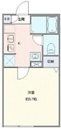 エクセラン松戸II 1Kの間取図画像
