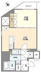 KURAMAE214 4階1LDKの間取り