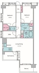 レジディア葛西 6階2LDKの間取り