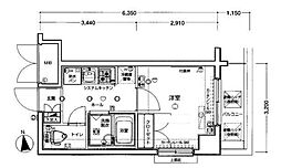 東京メトロ有楽町線 江戸川橋駅 徒歩4分の賃貸マンション 2階1Kの間取り