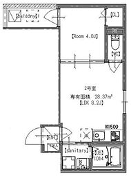 ＧＲＡＮＤ ＢＥＡＲ 1階1LDKの間取り