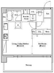 スペーシア池上 7階1LDKの間取り