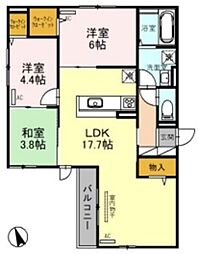 クラシスト万代 3LDKの間取図画像