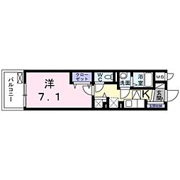 Ｋーｓｏｆｉａ．Ｎ 2階1Kの間取り