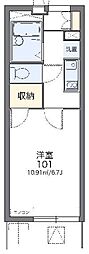 レオパレスラージヒルN 1Kの間取図画像