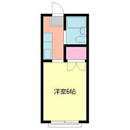 サニープレイス 1Kの間取図画像