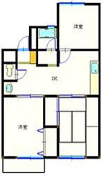 マエザワ第2コーポ 3DKの間取図画像