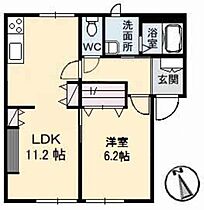 エトアール板谷　Ｂ棟 B0105 ｜ 岡山県倉敷市田ノ上847-2（賃貸アパート1LDK・1階・42.98㎡） その2